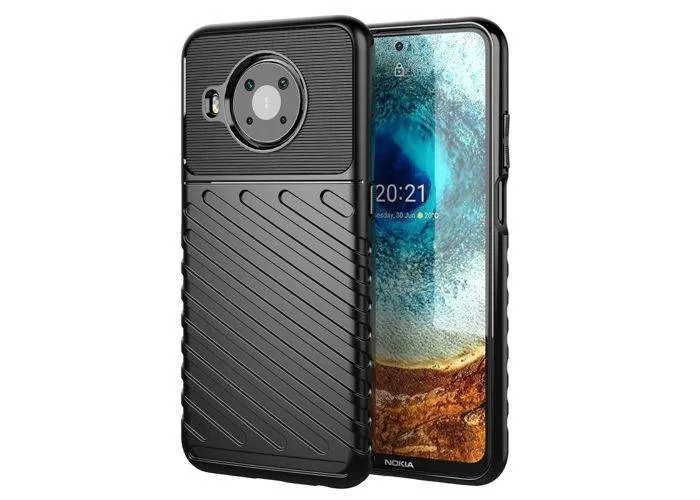 Nokia X10 / X20 - Thunder Series gummi cover - Sort