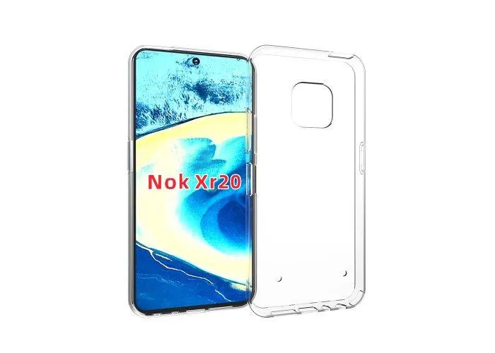 Nokia XR20 - Shockproof gummi cover - Transparent