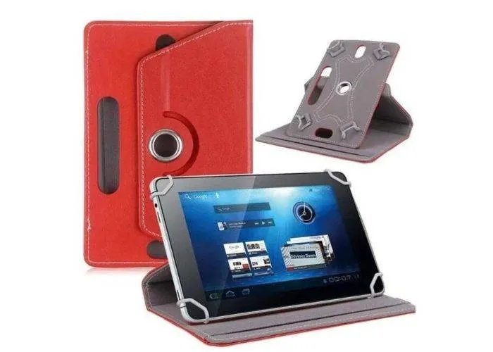 Universal iPad / tablet læder cover 9-10.1" - Rød