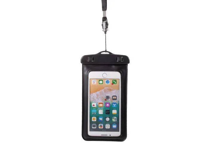 Universal vandtæt taske / etui til smartphones iPhone, samsung, huawei, sony, Nokia ect. - Sort