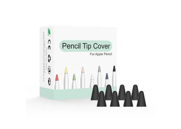 Apple Pencil - Beskyttelsescover Tip til din Apple Pen 8 stk. - Sort