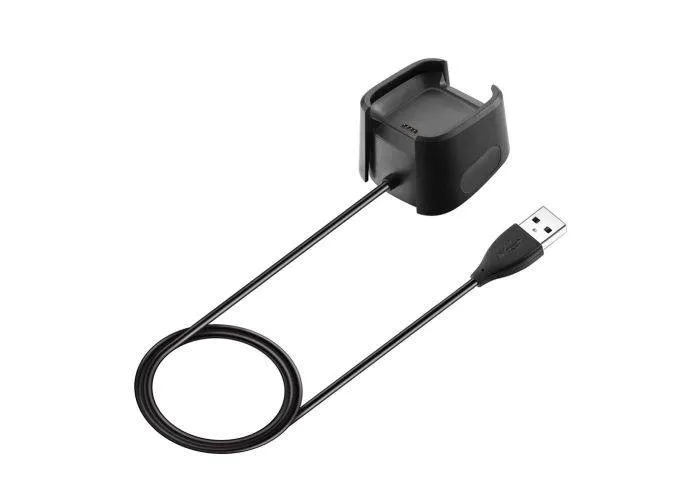Fitbit Versa 2 - USB oplader kabel 1m - Sort