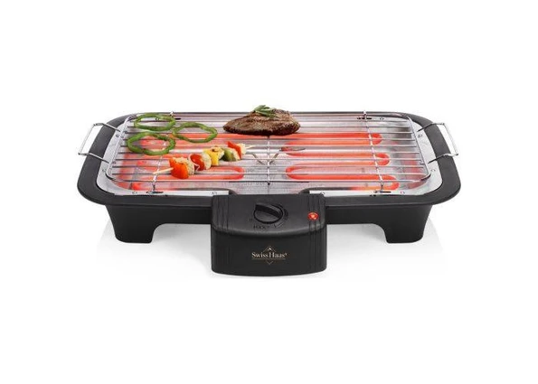 Swiss Haus elektrisk bordgrill 2000W / str. 37x21cm - Temperaturkontrol 