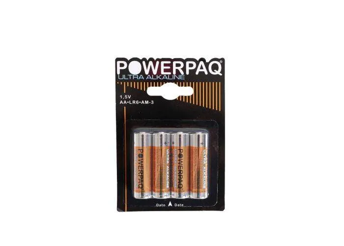 Powerpaq Ultra Alkaline AA batteri - 4 stk.