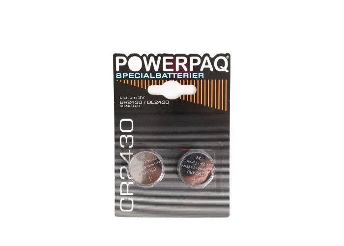 Powerpaq Lithium CR2430 knapcelle batteri - 2 stk.