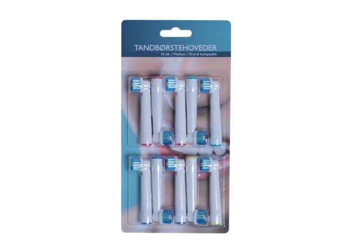 Udskiftelige tandbørstehoveder - Pakke med 10 stk.