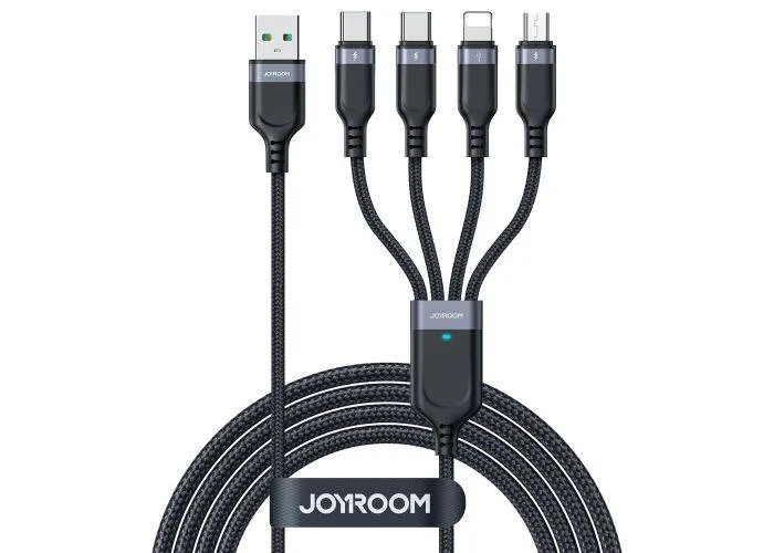 Joyroom - 4-i-1 Design - Lightning / USB-C / mikroUSB oplader kabel 1.2 m