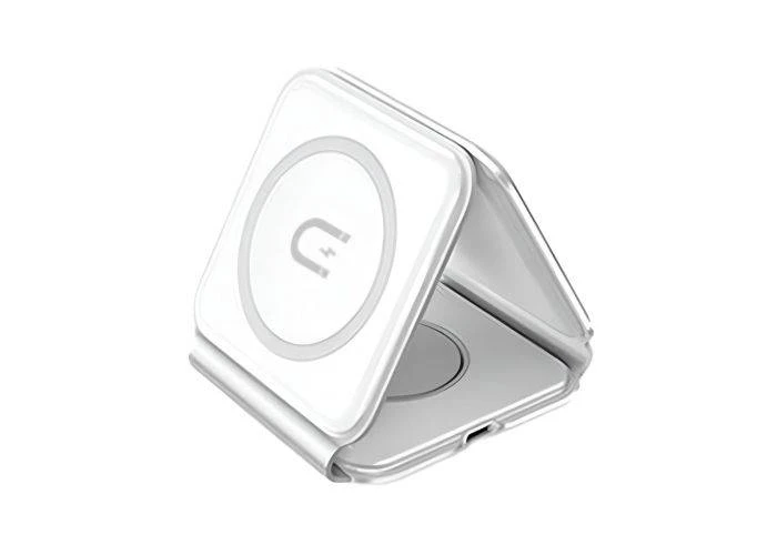 Dudao Trådløs oplader 15W - 3-i-1 funktion - Smartphone & Apple Watch - Hvid