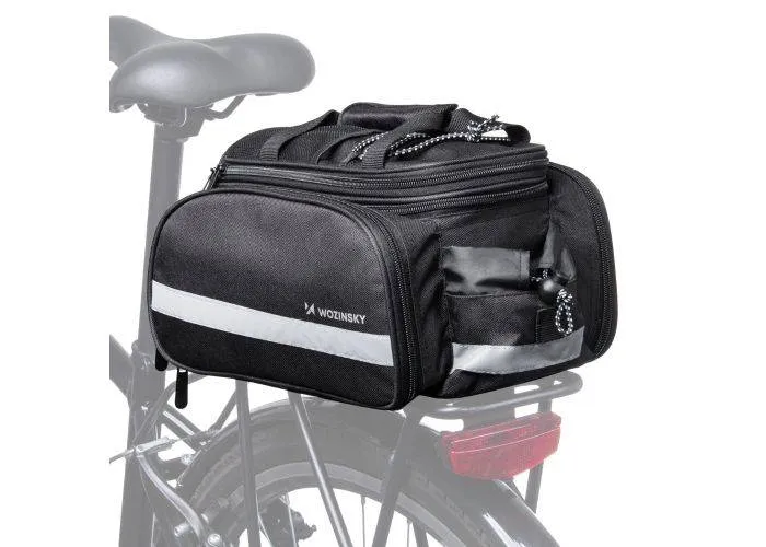 Wozinsky  cykeltaske 27L - Til bagagebærer - inkl. Regnslag - Sort