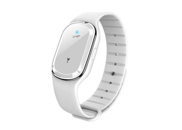 Armbånd med Ultrasonisk effekt - Afviser myg - Perfekt til camping, Fisketure, gåture mm - Hvid