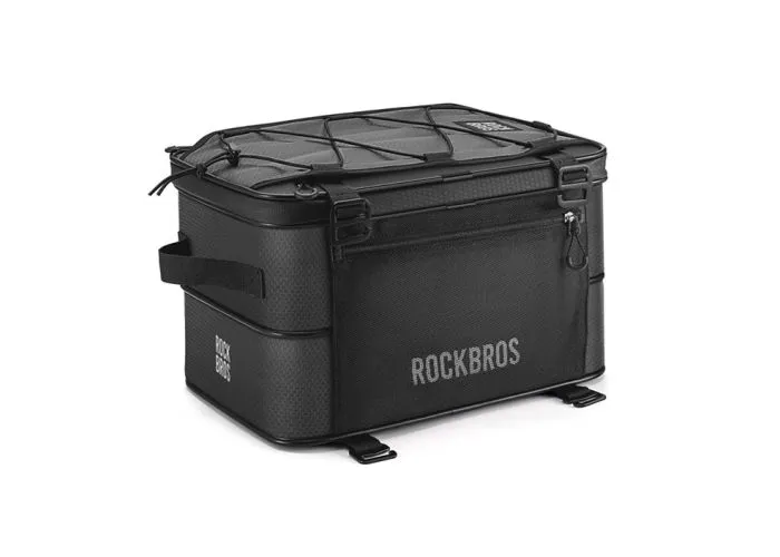 Rockbros Foldbar Cykeltaske til bagagebære 15-30L - Vandtæt - Sort