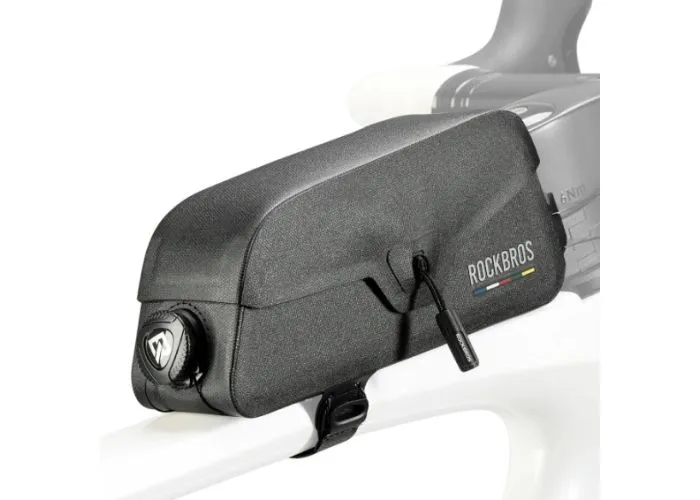 Rockbros cykeltaske til stel 0,9L - Vandtæt - Med magnetisk lukning - Sort