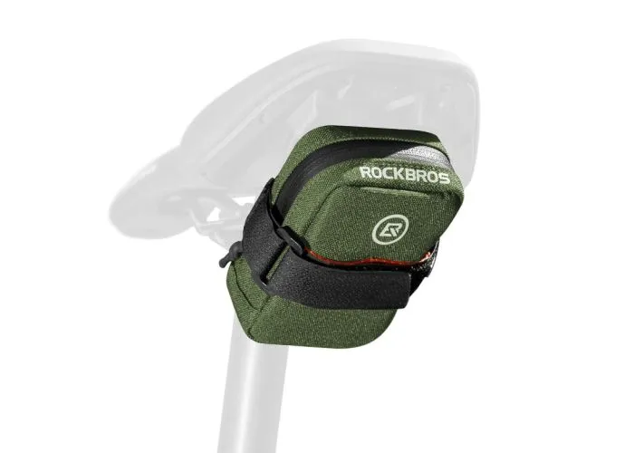 Rockbros cykelsadeltaske 0.35L - Med reflekser - Grøn