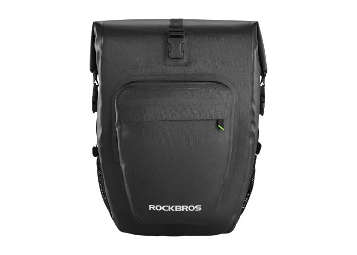 Rockbros vandtæt cykeltaske / Pannier til bagagebære 27L - Med skulderrem - Sort