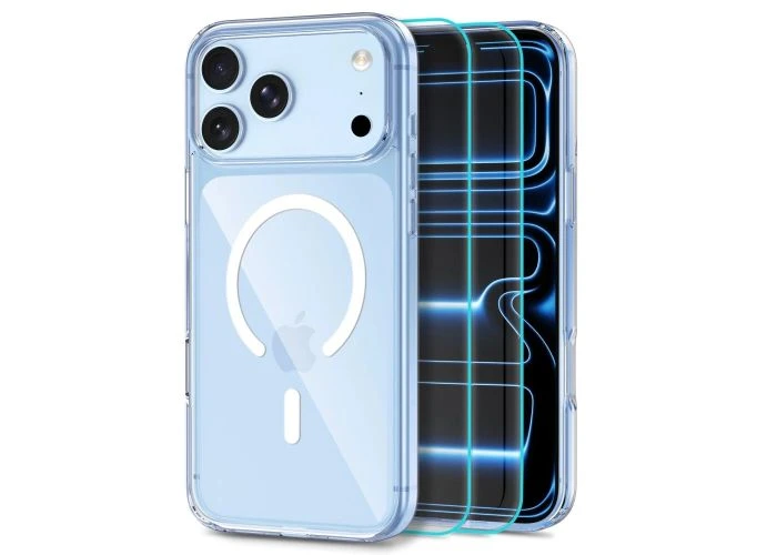 iPhone 17 Pro Max / 18 Pro Max - Tech-Protect FlexAir Magsafe cover inkl. 2 stk. Hærdet beskyttelsesglas - Clear