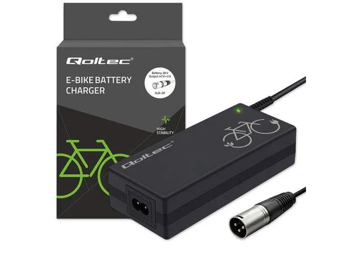 El-Cykel Oplader 42V 2A (XLR 3-Pin) til Elcykel / El-scooter 36V