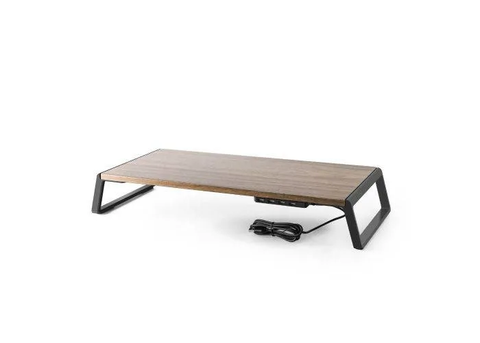WERGON - Ember - Laptop / Monitor Desktop Design møbel med USB hub - B: 56cm - Valnød