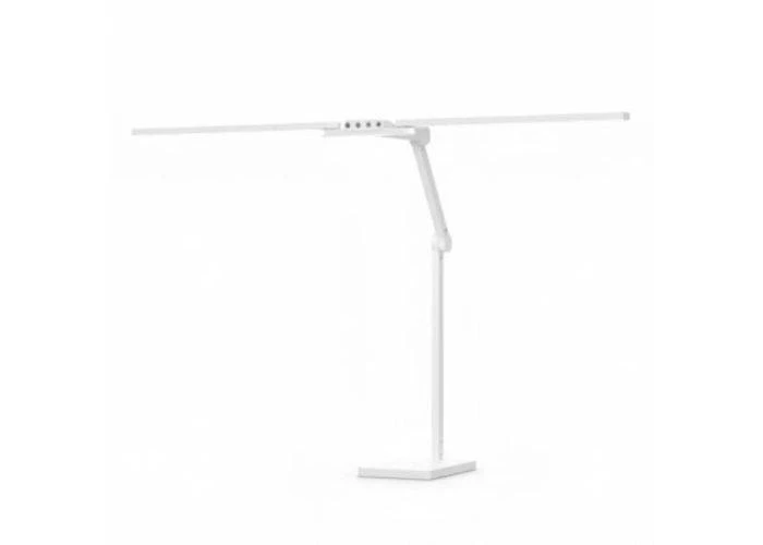 Transformbar Skrivebordslampe - Med svingarm og Square Base - 1600 Lumen - Hvid