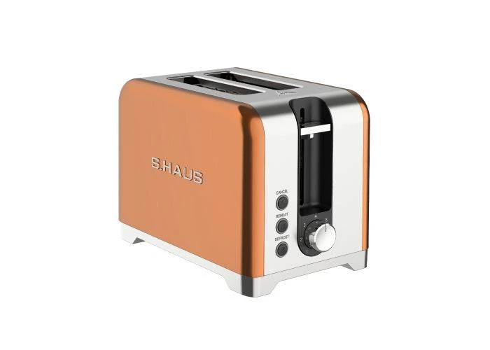 Swiss Haus retro brødrister 930W - 2 skiver - 7 risteindstillinger - Lake Geneva - Kobber