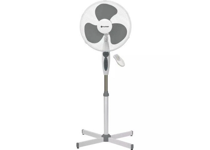 Platinet Gulvventilator ø40cm / H125 cm - med fjernbetjening - Grå