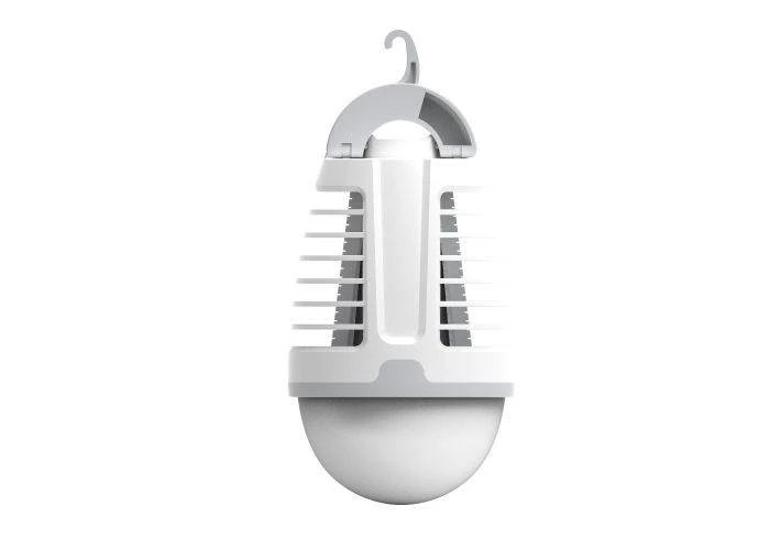 Platinet 2-i-1 LED lampe -og myggedræber - Genopladelig - Hvid