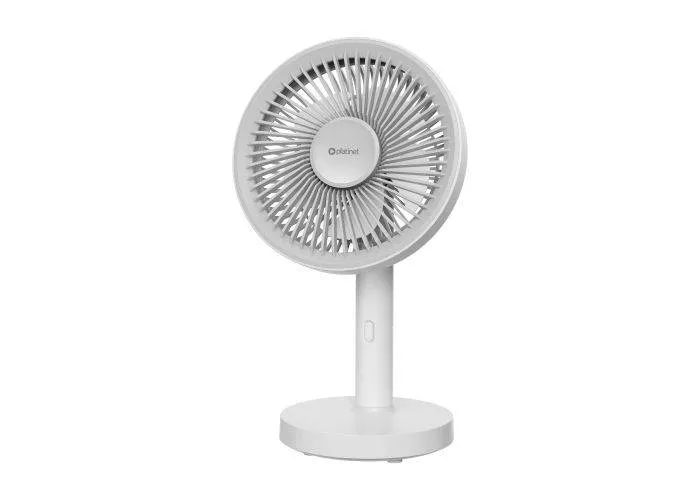 Platinet USB genopladelig bordventilator 1800mAh / 3 hastigheder - Hvid/grå