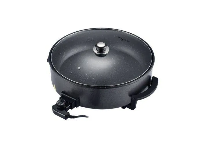 Swiss Haus elektrisk stegepande / multicooker 1500 / Ø42cm - Basel Premium - Sort