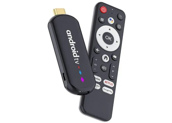 Fjernbetjening til Google TV / Android TV med WIFI modtager - Sort