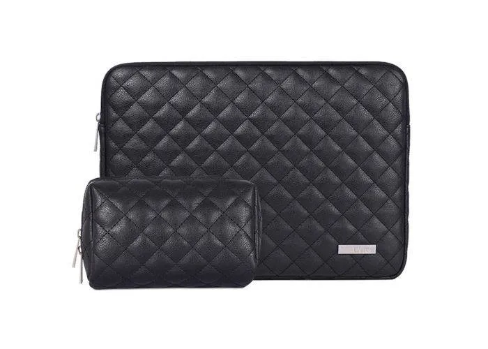 MacBook/Laptop sleeve - Str. 37.3*26.5 - Inkl. Lille sleeve til smartphone - Sort