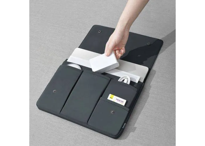 Vandtæt laptop sleeve/taske 32,5x24 cm - Multirum - Sort
