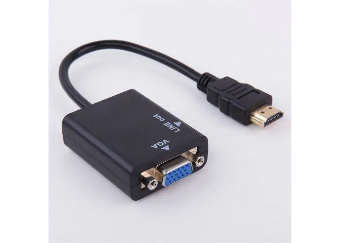 HDMI til VGA adapter m/Audio 3.5mm kabel