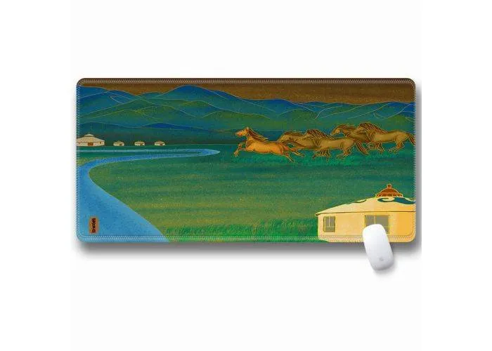 Musemåtte - Non-Slip - Printet design - Str. 30x60 cm. - Mongoliet