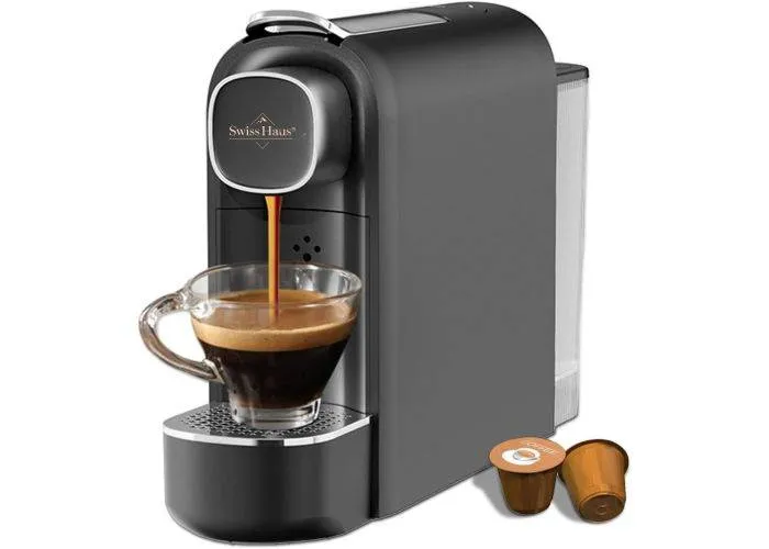 Swiss Haus kapselkaffemaskine 1400W / 600ml - Basel Premium - Sort