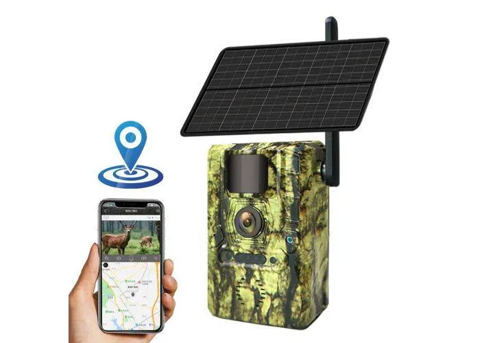 Vildtkamera H50 - 4G /GPS med solcellepanel og bevægelsesensor 