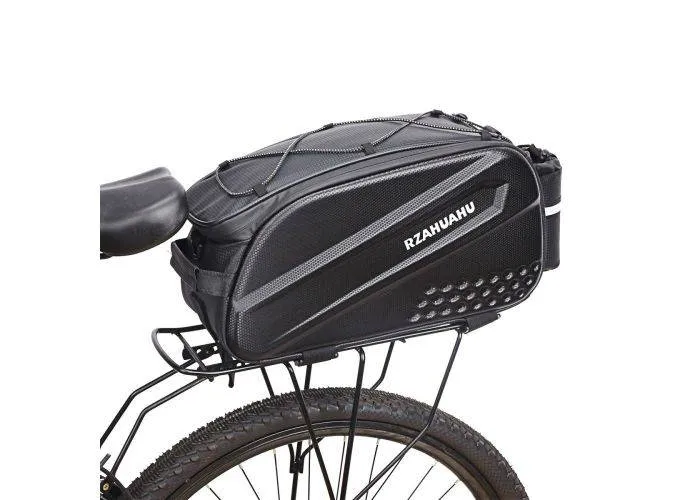 RZAHUAHU Vandtæt Cykeltaske til bagagebærer med skulderrem 10L