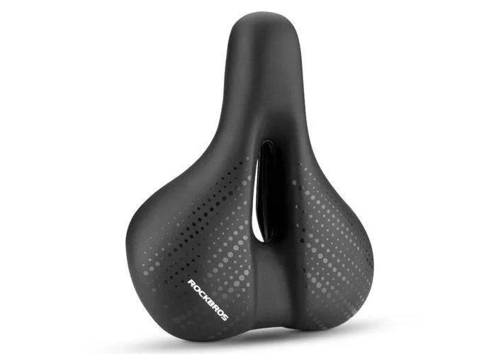 Cykelsadel - Ergonomisk design med trykaflastende højelastisk skum - Sort