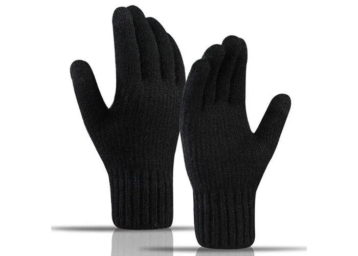 Vinter / cykelhandsker med Touch fingre - Sort