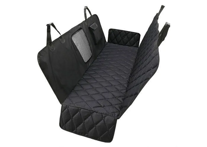 Hundetæppe / cover til bilsæde 137x147 cm - med ventilationsvindue - Sort