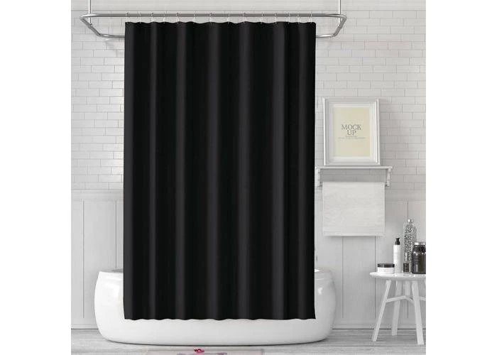 Badeforhæng CS PEVA 180x180 cm - Sort