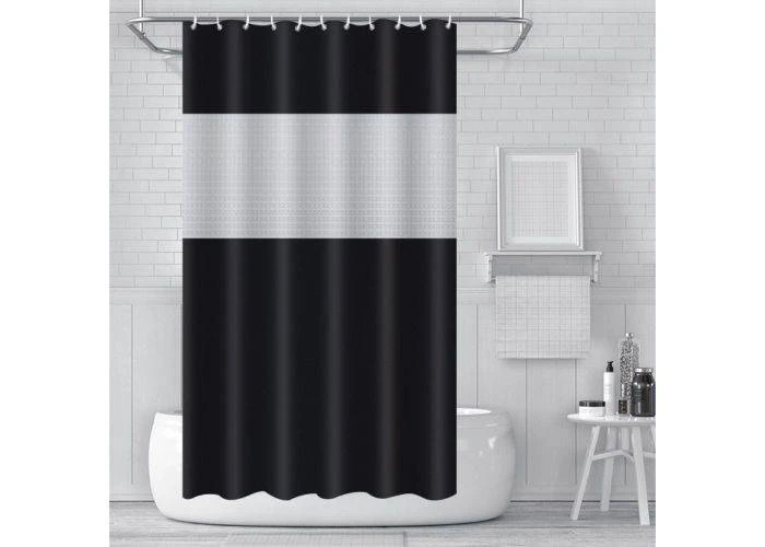 Badeforhæng Premium CS PEVA 180x180 cm - Sort