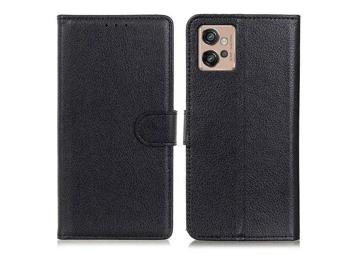 Motorola Moto G32 4G - Læder cover / pung - Sort