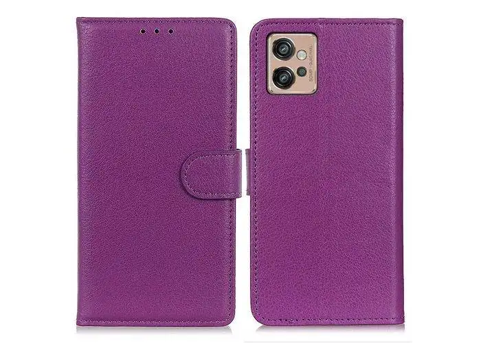 Motorola Moto G32 4G - Læder cover / pung - Lilla