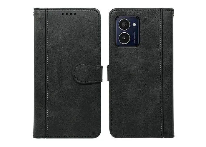 HMD Pulse / HMD Pulse Plus - Læder cover / pung - Sort