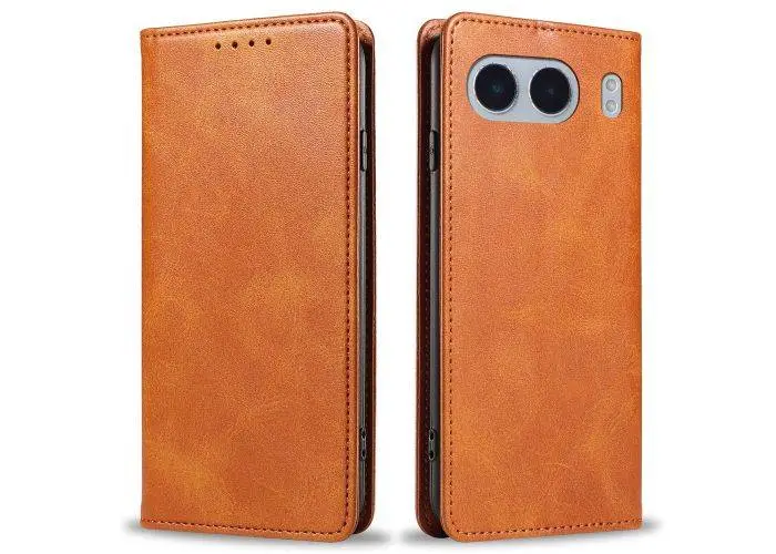 OnePlus Nord 4 - Flip læder cover - Khaki