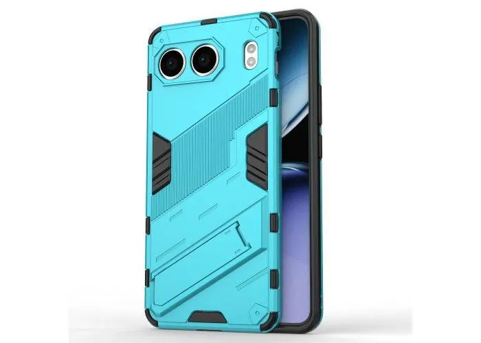 OnePlus Nord 4 - Shockproof Hybrid cover med kickstand - Lyseblå