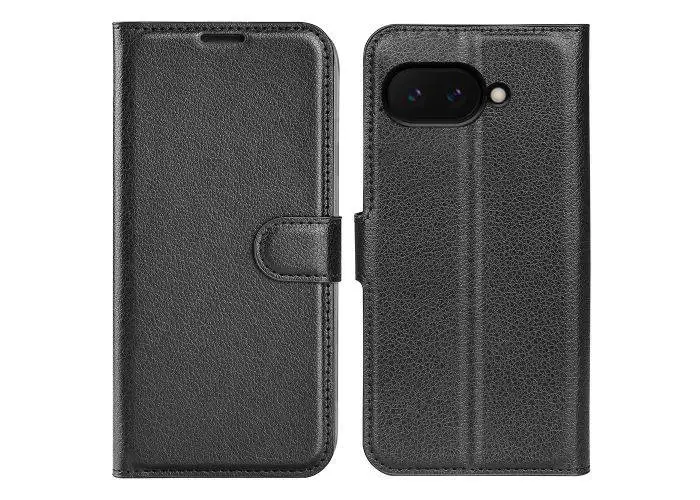Google Pixel 9a - Læder cover / pung - Sort