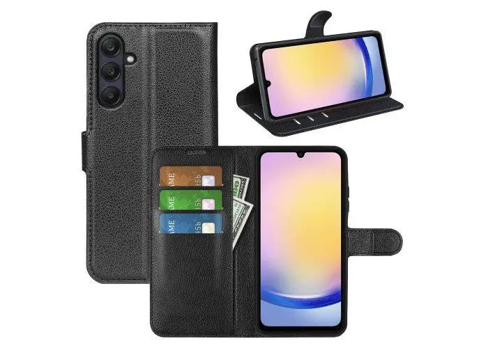 Samsung Galaxy A26 5G - Læder cover / pung - Sort