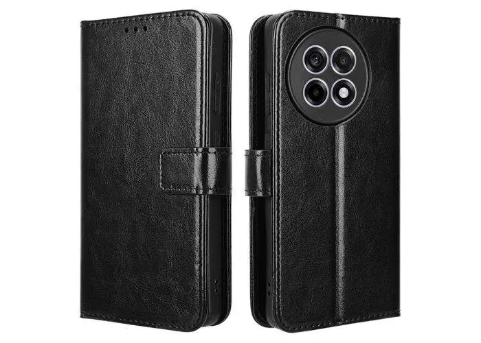 OnePlus 13R - Læder cover / pung - Sort