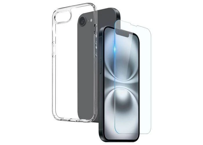iPhone 17e / 16e - NORTHJO gummi cover - Inkl beskyttelsesglas til skærm