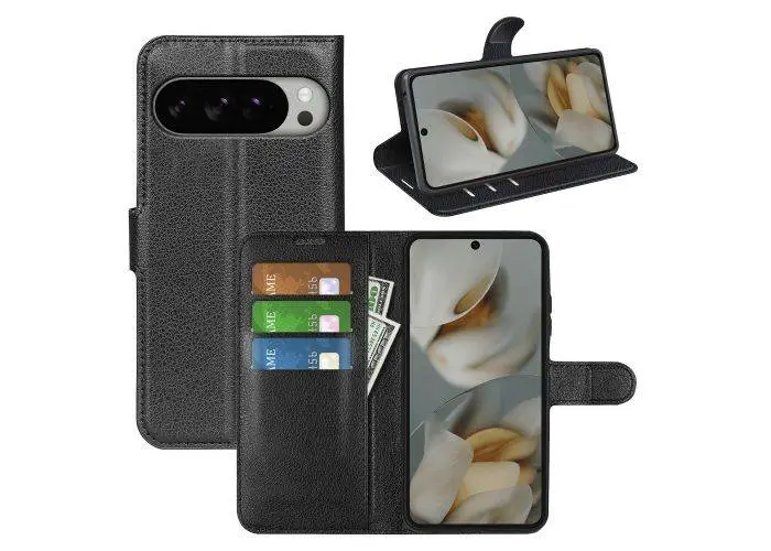 Google Pixel 10 Pro XL - Læder cover / cover  - Sort